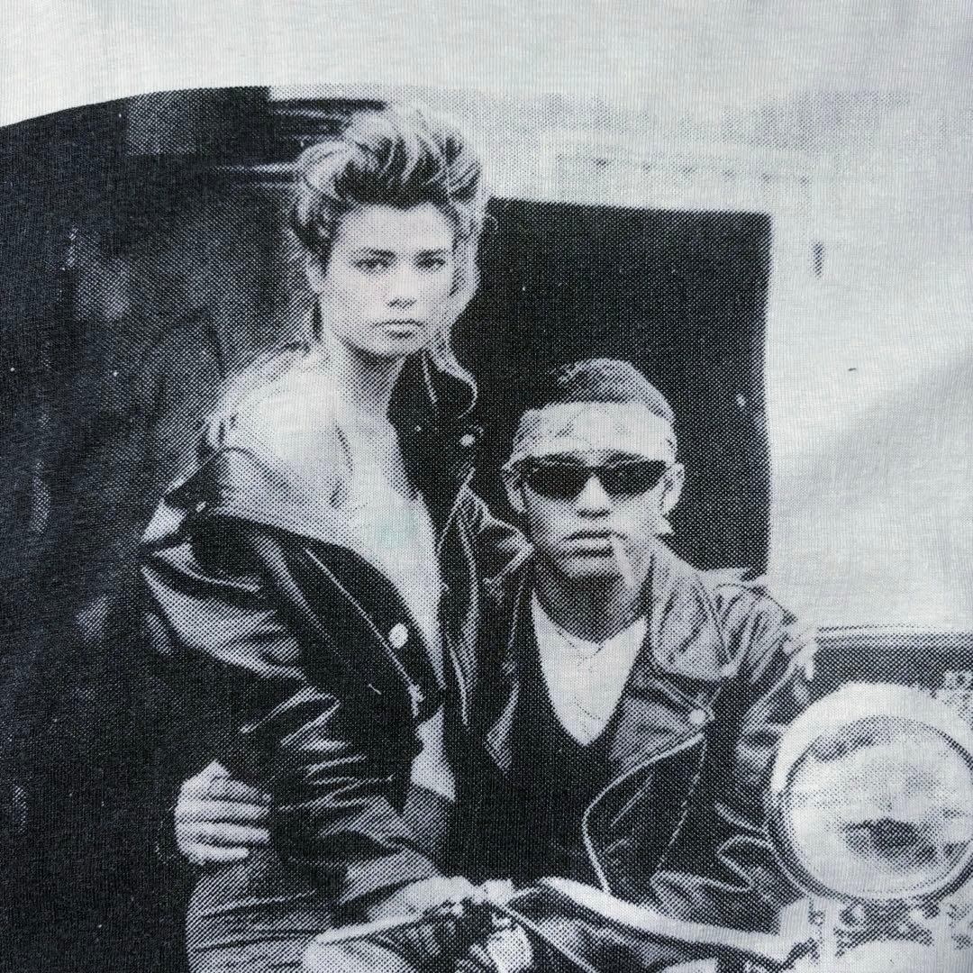 80s フォトTシャツ アメカジ ヴィンテージ XL シングルステッチ 古着 白