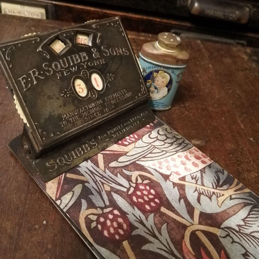 希少☆米国製アンティーク カレンダー付きクリップ ボード☆ステーショナリー文房具