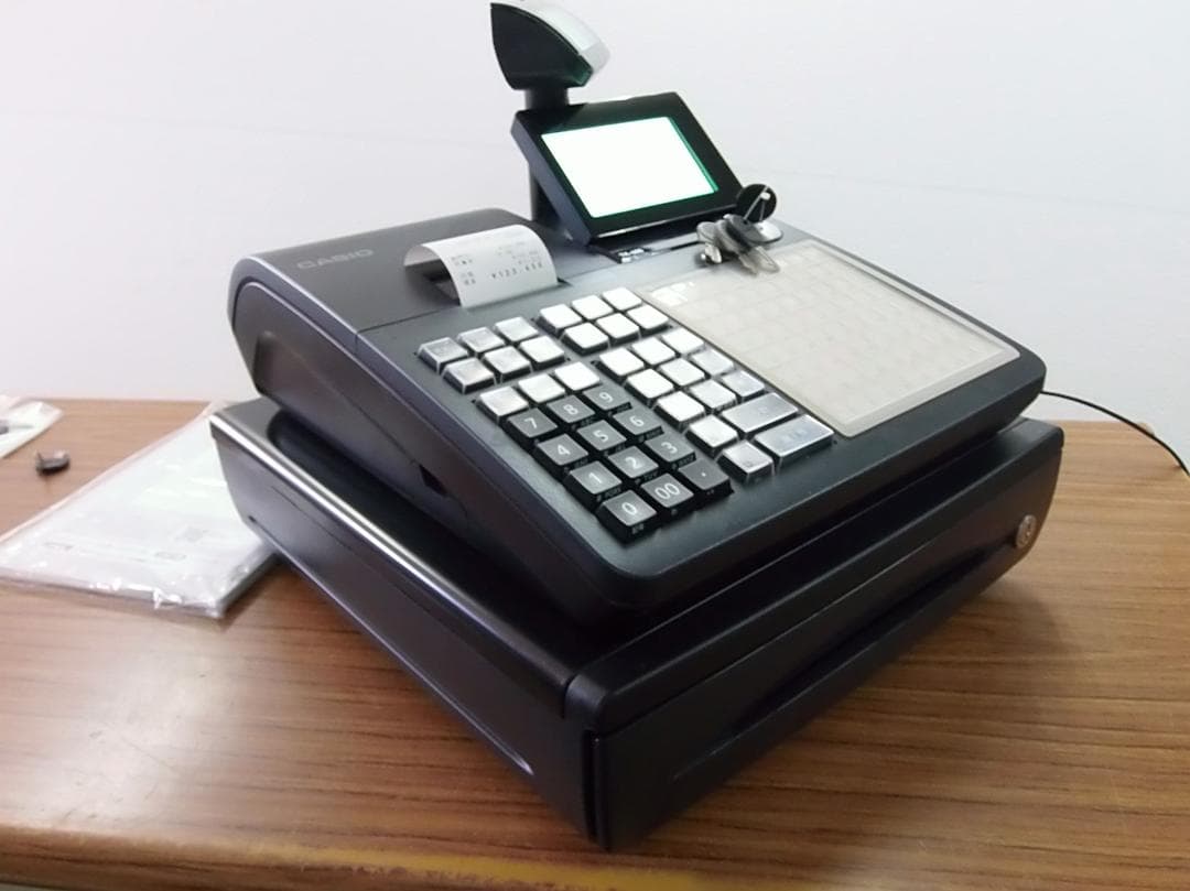 設定無料 飲食向　CASIO TK-400 レジスター 72タッチ　250823