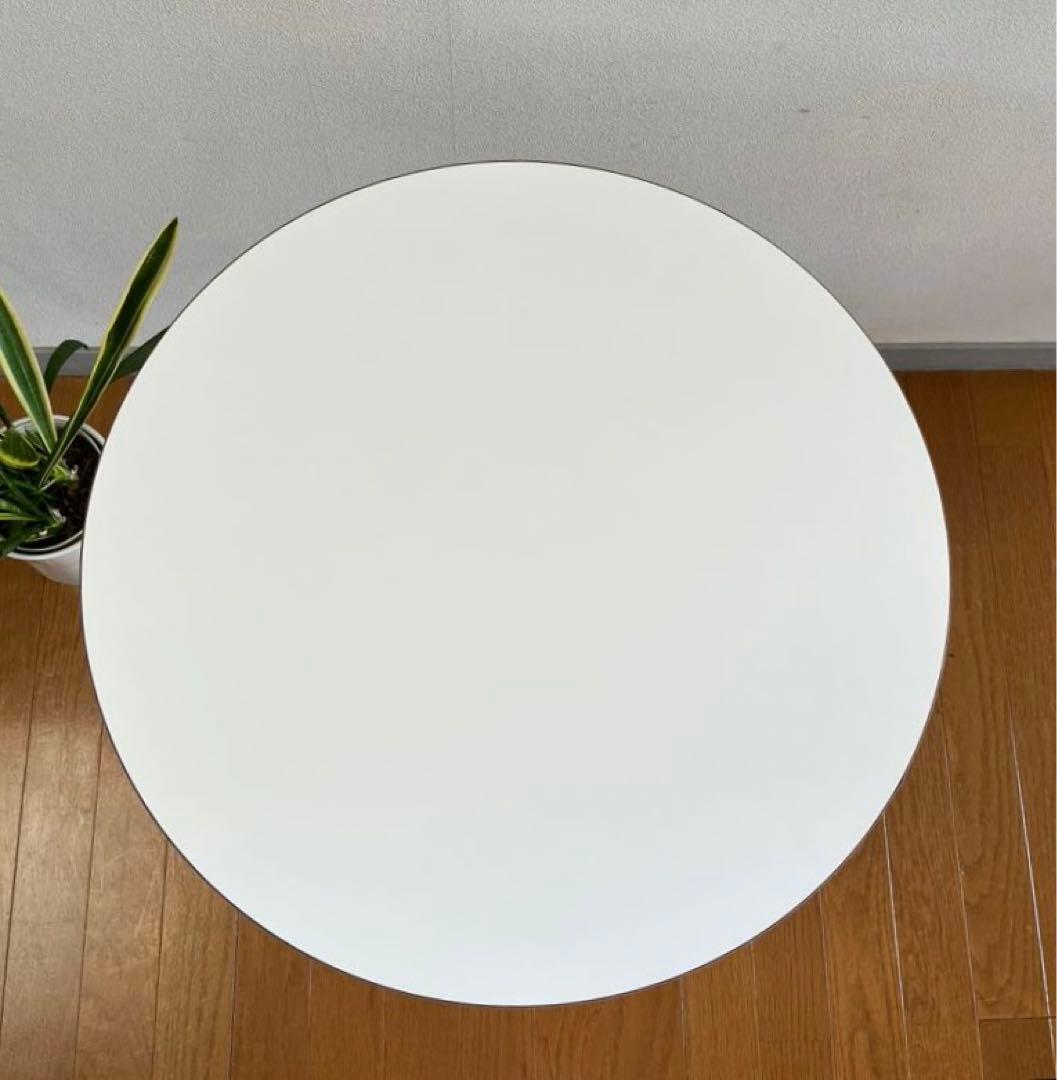 シンプルモダン　ラウンドサイドテーブル　φ500 白　ミッドセンチュリー