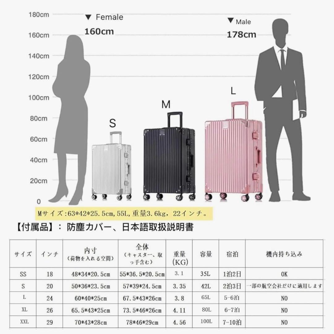 銀色系ボディーカラーを改良！！スーツケース アルミフレーム キャリー ケース