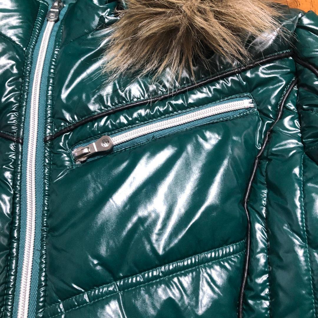 00s y2k 平成 ファージャケット ギャル男 お兄系 光沢 タイト 短丈