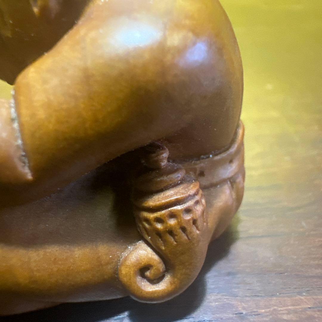 木製 人形 彫刻 武器 置物 根付