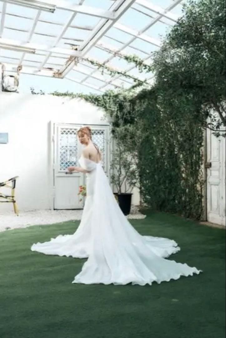 ドレスプロダクション　2way バックトレーン マーメイドドレス