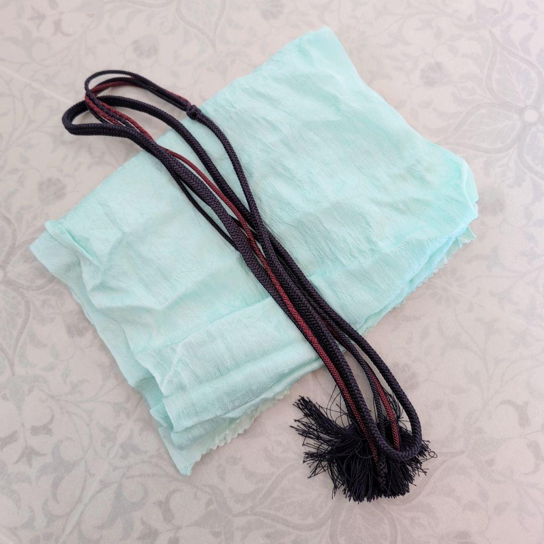 色無地　着物　フルセット　正絹　地紋豪華花　緑　パステルグリーン　爽やか　E1