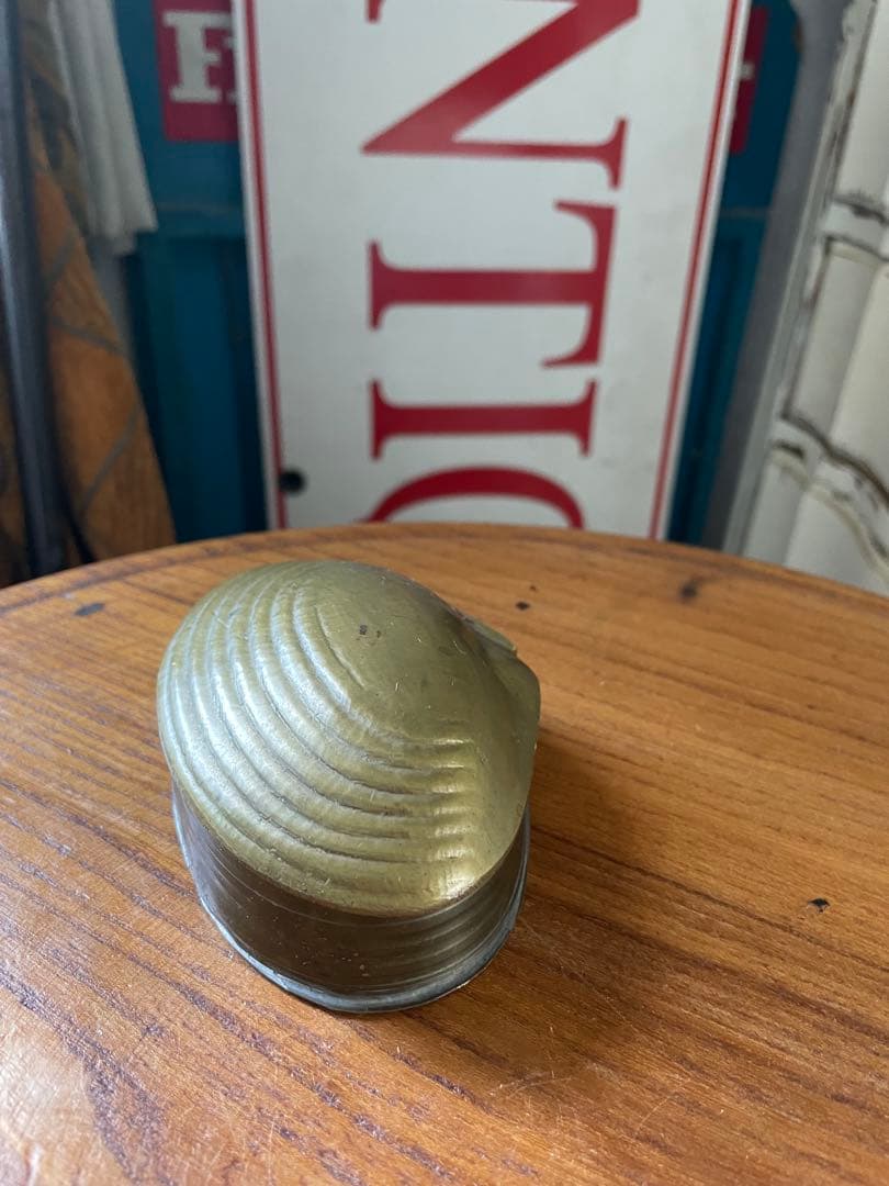 アンティーク　シェル形　真鍮　ジュエリー　アクセサリー　ロザリオ　ボックス　入れ