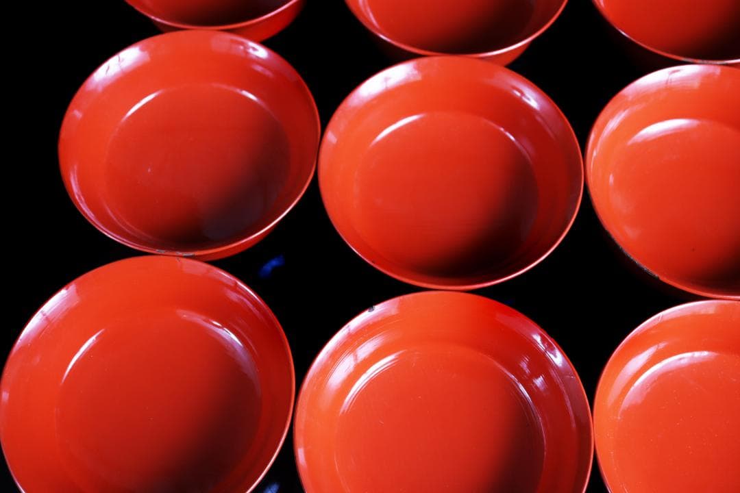 塗師橘屋友七 木皿 19枚 銘々皿 菓子皿 共箱