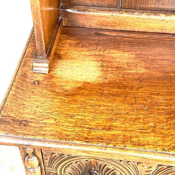 イギリスアンティーク　オープンカップボード　飾り棚　食器棚　オーク材