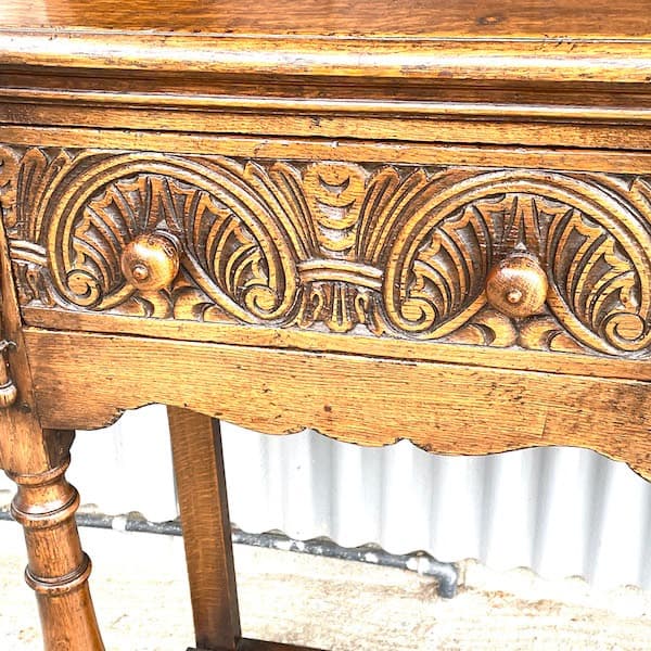 イギリスアンティーク　オープンカップボード　飾り棚　食器棚　オーク材