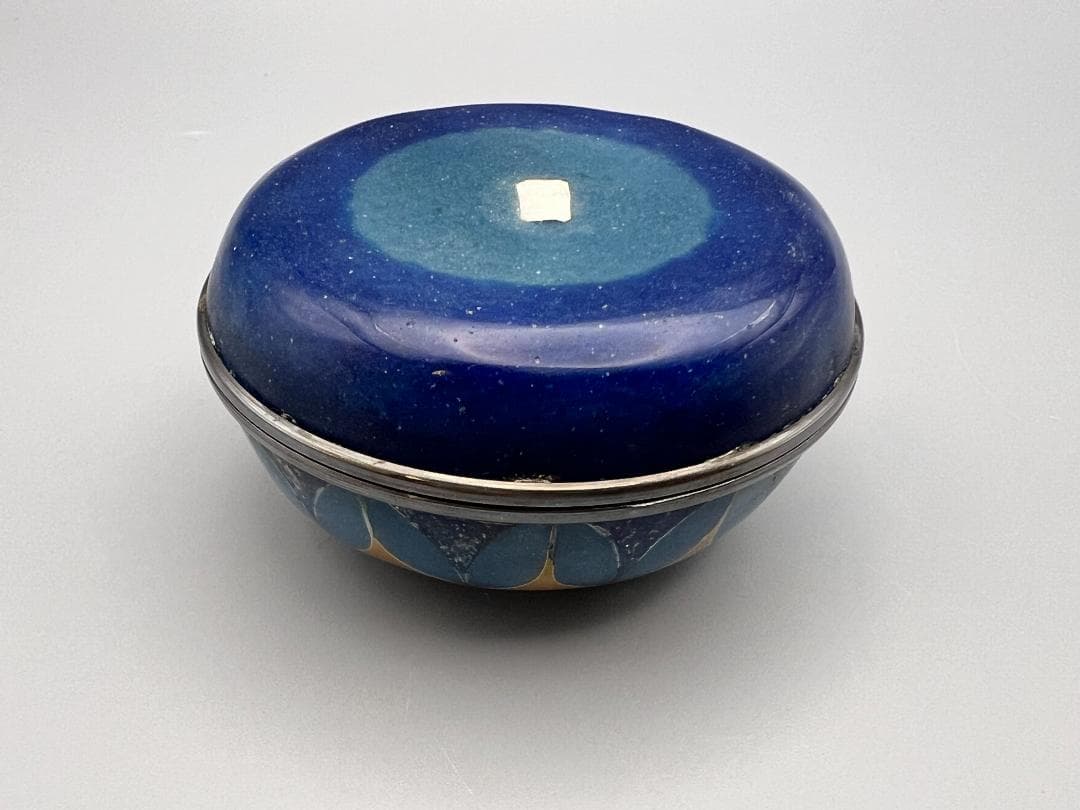 有線七宝蓋物　北原上子作　在銘　香合　重量約174.5g