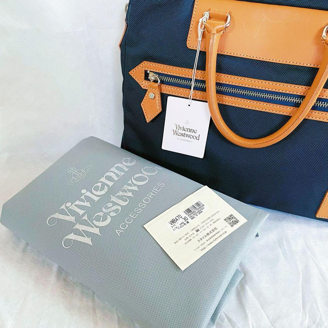 Vivienne Westwood ネイビー ビジネスバッグ