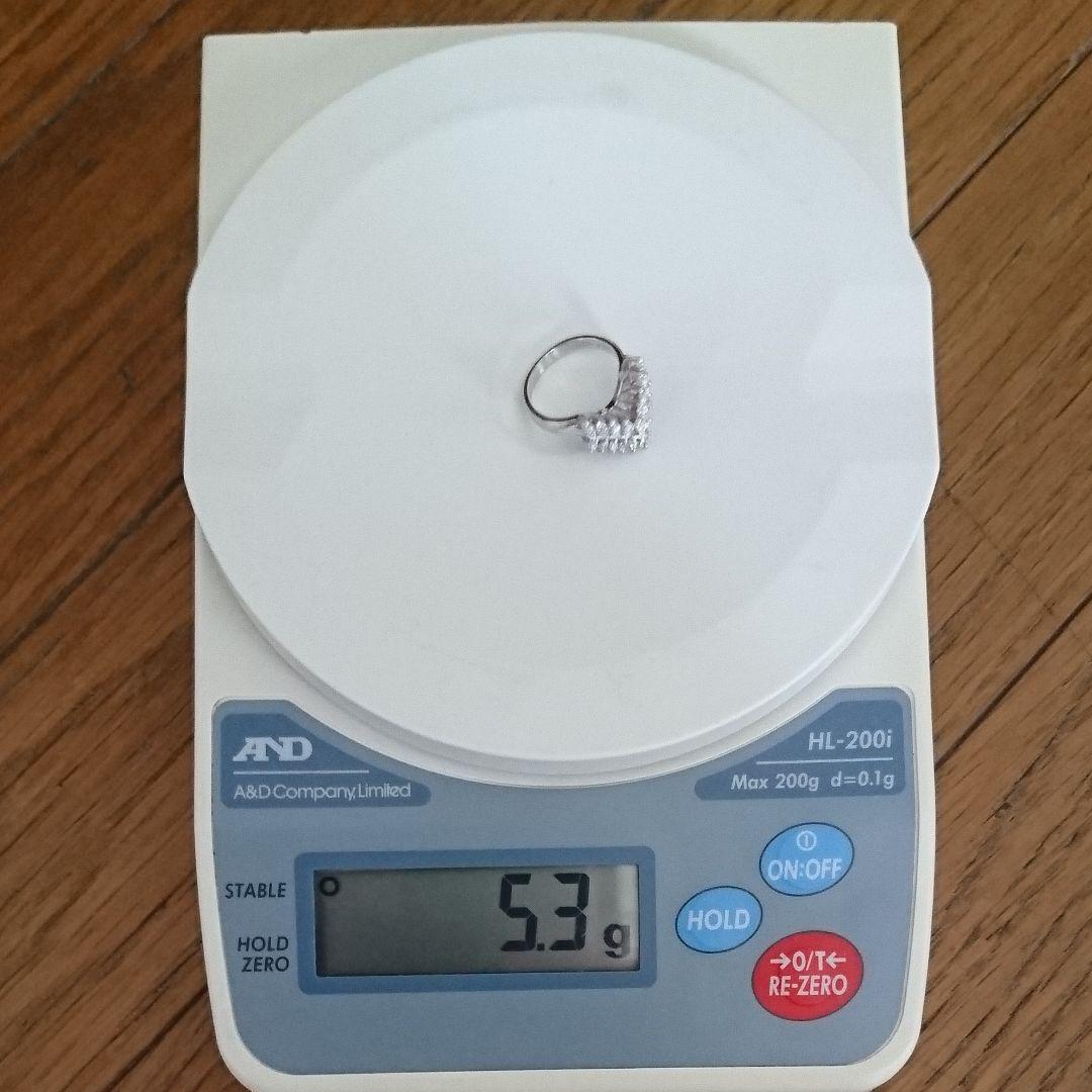 ヴィンテージプラチナ９００天然ダイヤモンドⅤ字リングダイヤ0.47ct0.25c