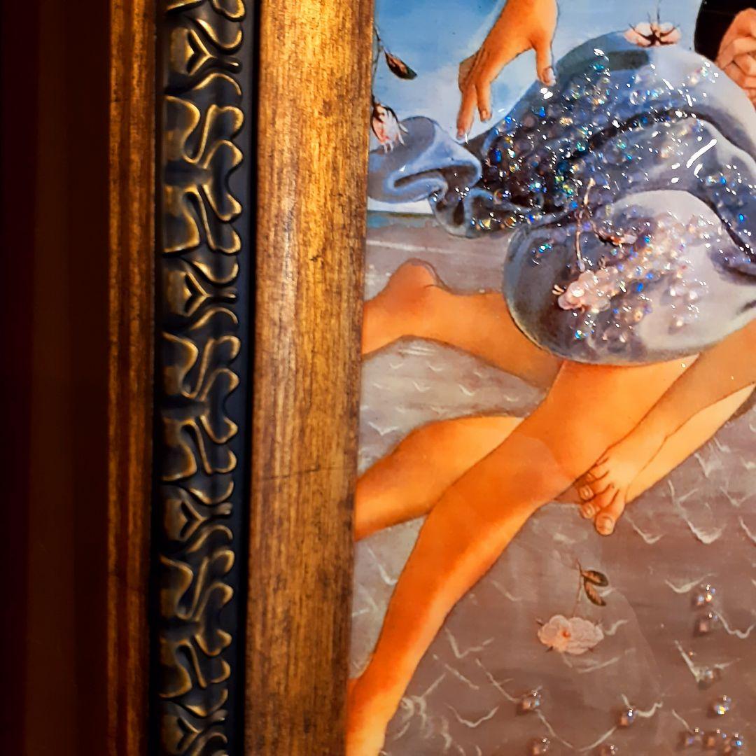 輸入雑貨　天然水晶石　ボッティチェリ作　『ヴィーナス誕生』　クリスタルアート