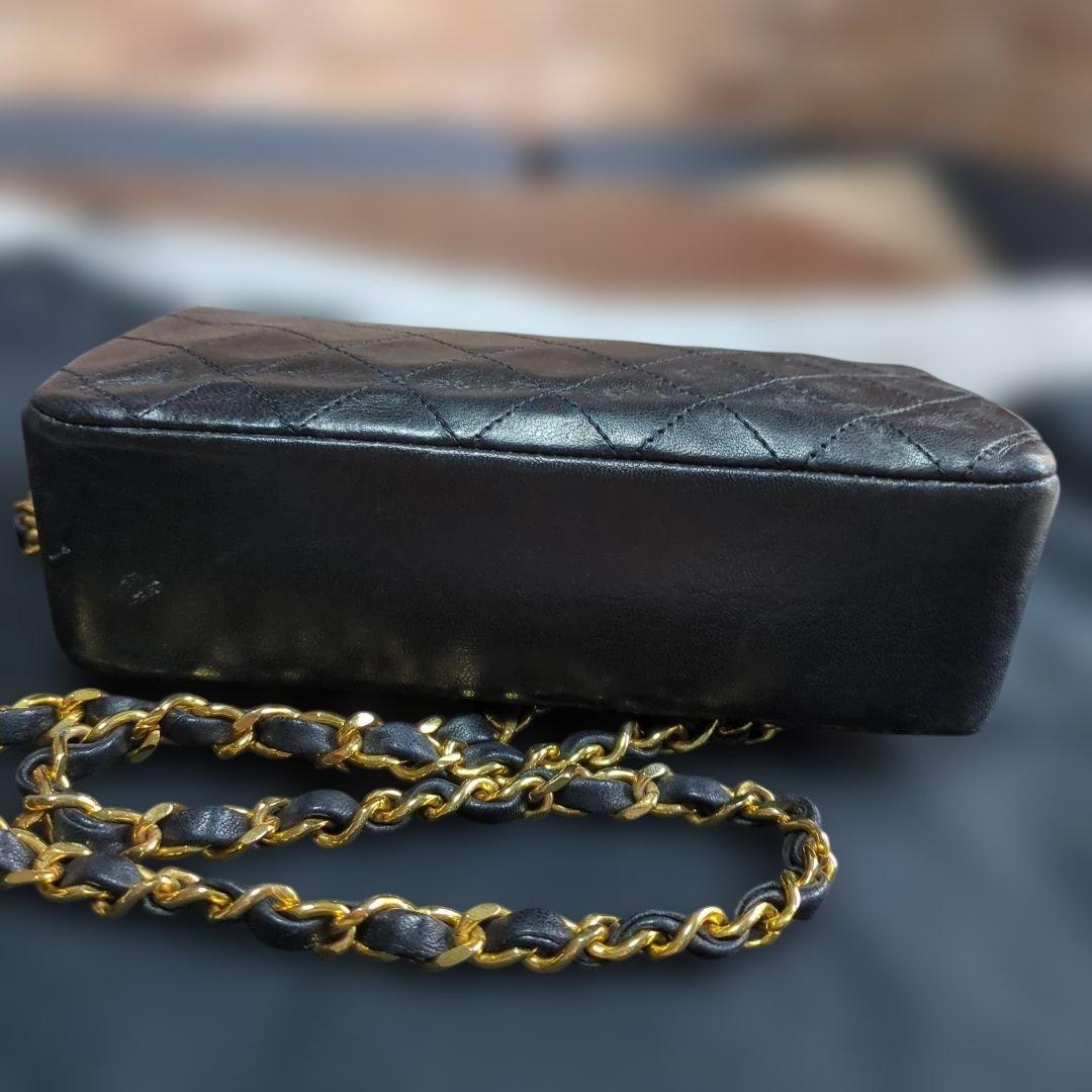 CHANELマトラッセ ブラックショルダーバッグ