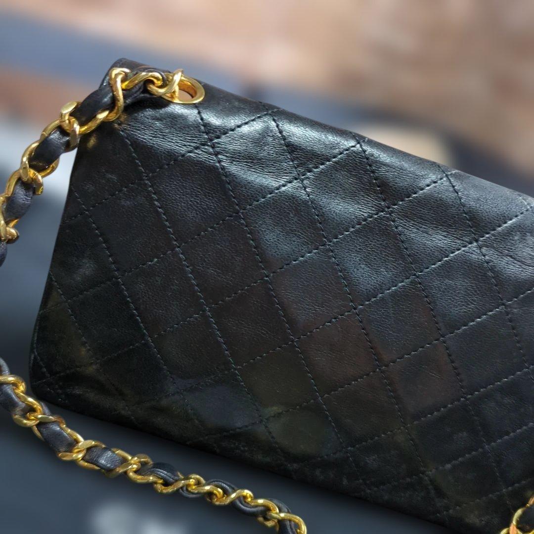 CHANELマトラッセ ブラックショルダーバッグ