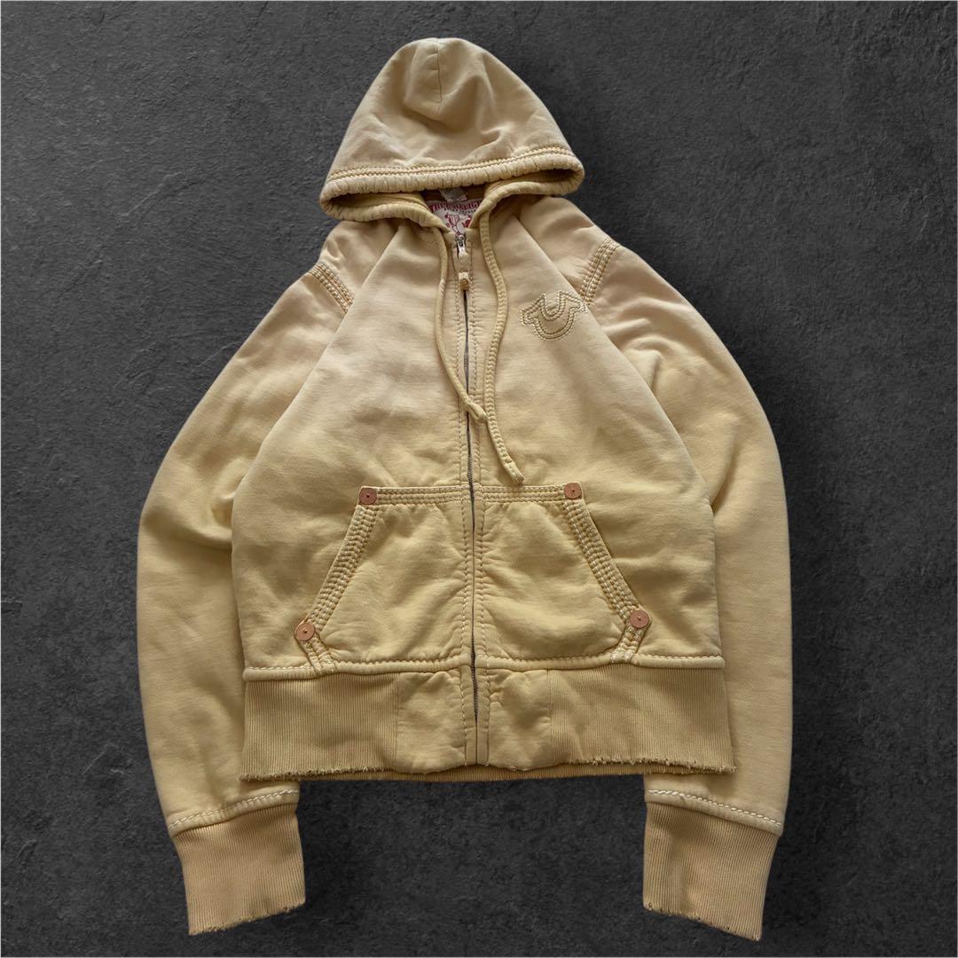 希少色 true religion ジップパーカー サンフェードパーカー y2k