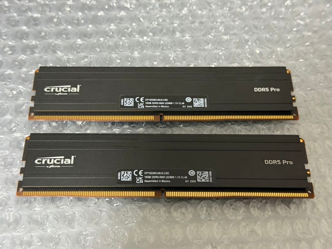 Crucial PRO 16GBX2枚 DDR5-5600