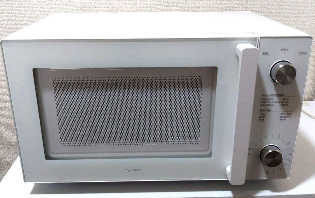 【美品】DR-LD20W ツインバード フラット 単機能電子レンジ ホワイト