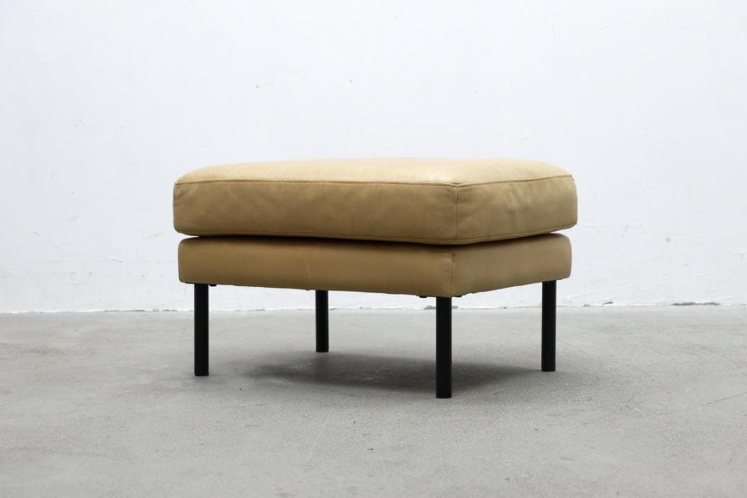 ウニコ ホクストン 本革 オットマン スツール チェア モダン 1