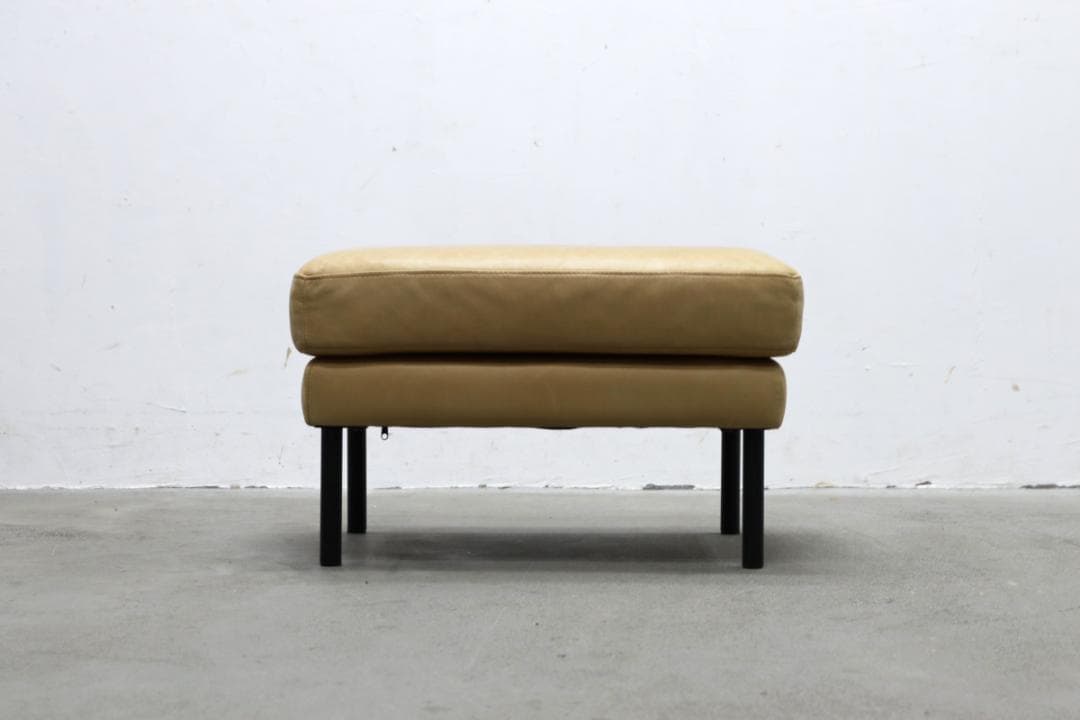 ウニコ ホクストン 本革 オットマン スツール チェア モダン 1