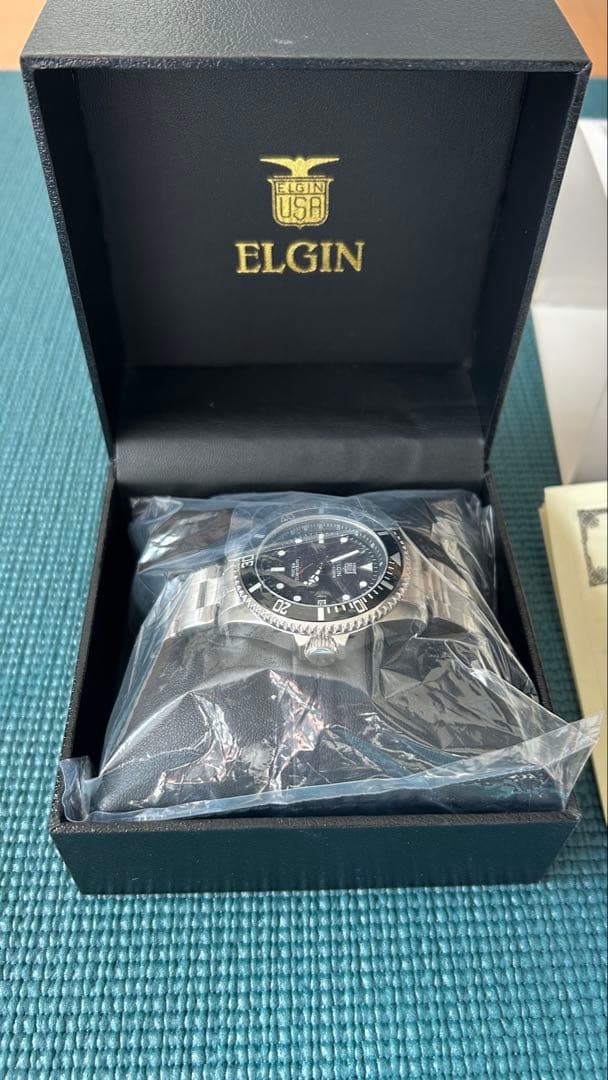 [エルジン] ソーラー ダイバー 腕時計 FK1426S-B メンズ シルバー