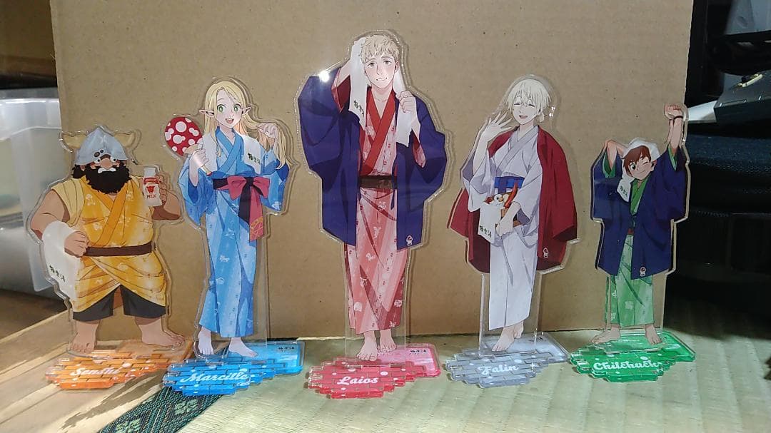 【中古】アクリルスタンド　5体セット ダンジョン飯　極楽湯コラボ