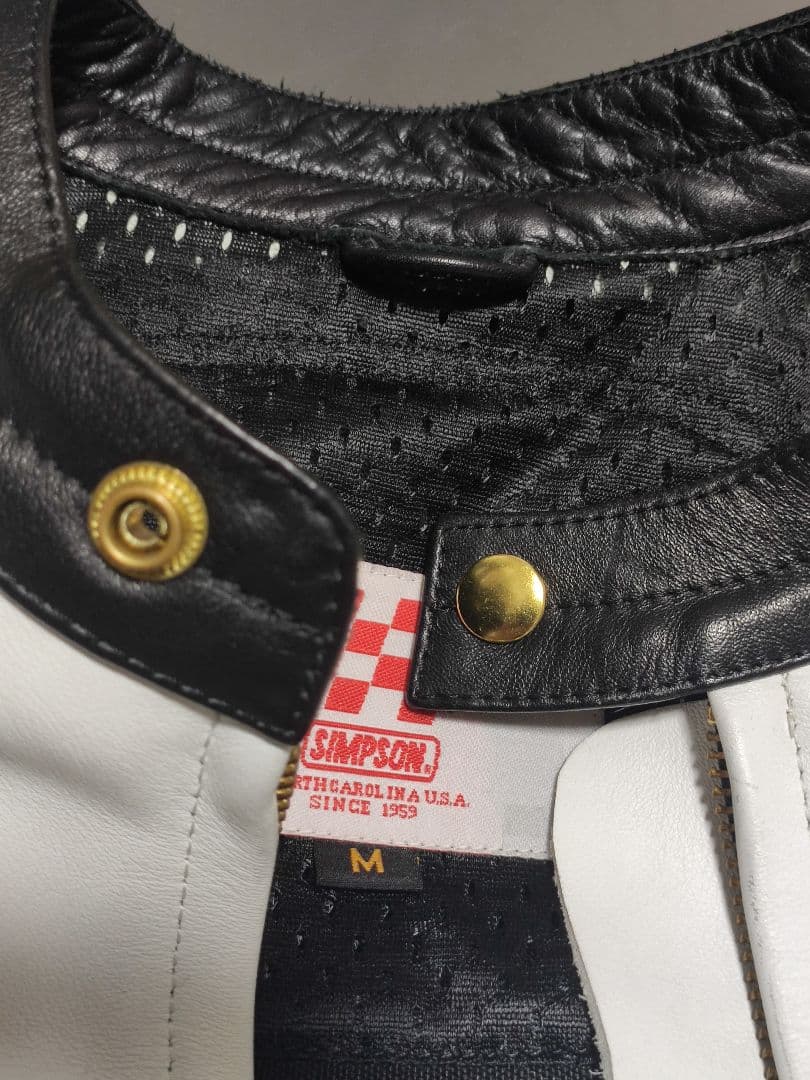 【本皮】SIMPSON シンプソン レザー ライディング ジャケット Mサイズ