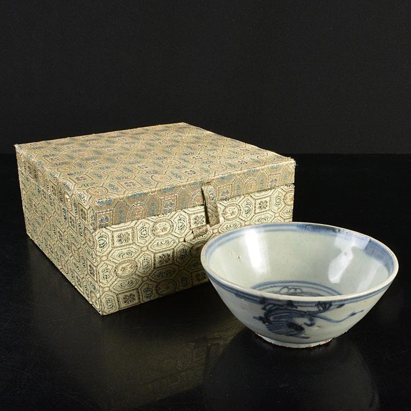 中国　呉須染付　煎茶碗　ぐい呑　酒盃　V　R6275