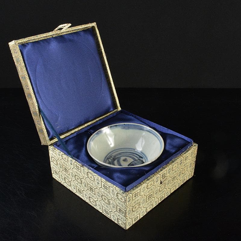 中国　呉須染付　煎茶碗　ぐい呑　酒盃　V　R6275