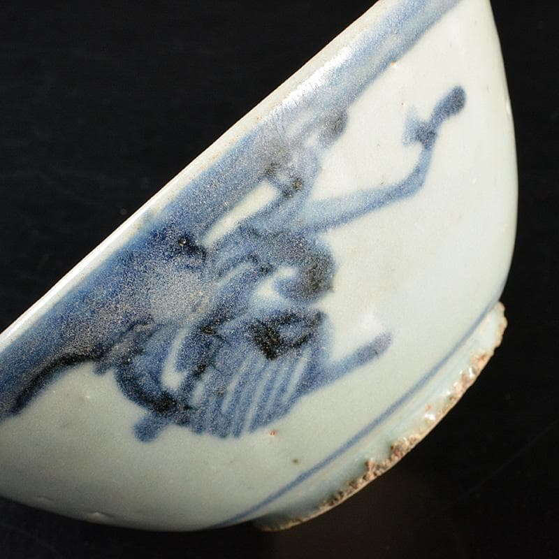 中国　呉須染付　煎茶碗　ぐい呑　酒盃　V　R6275