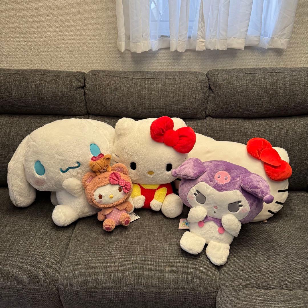 【美品】サンリオ超BIGサイズぬいぐるみ5点セット キティー シナモン クロミ