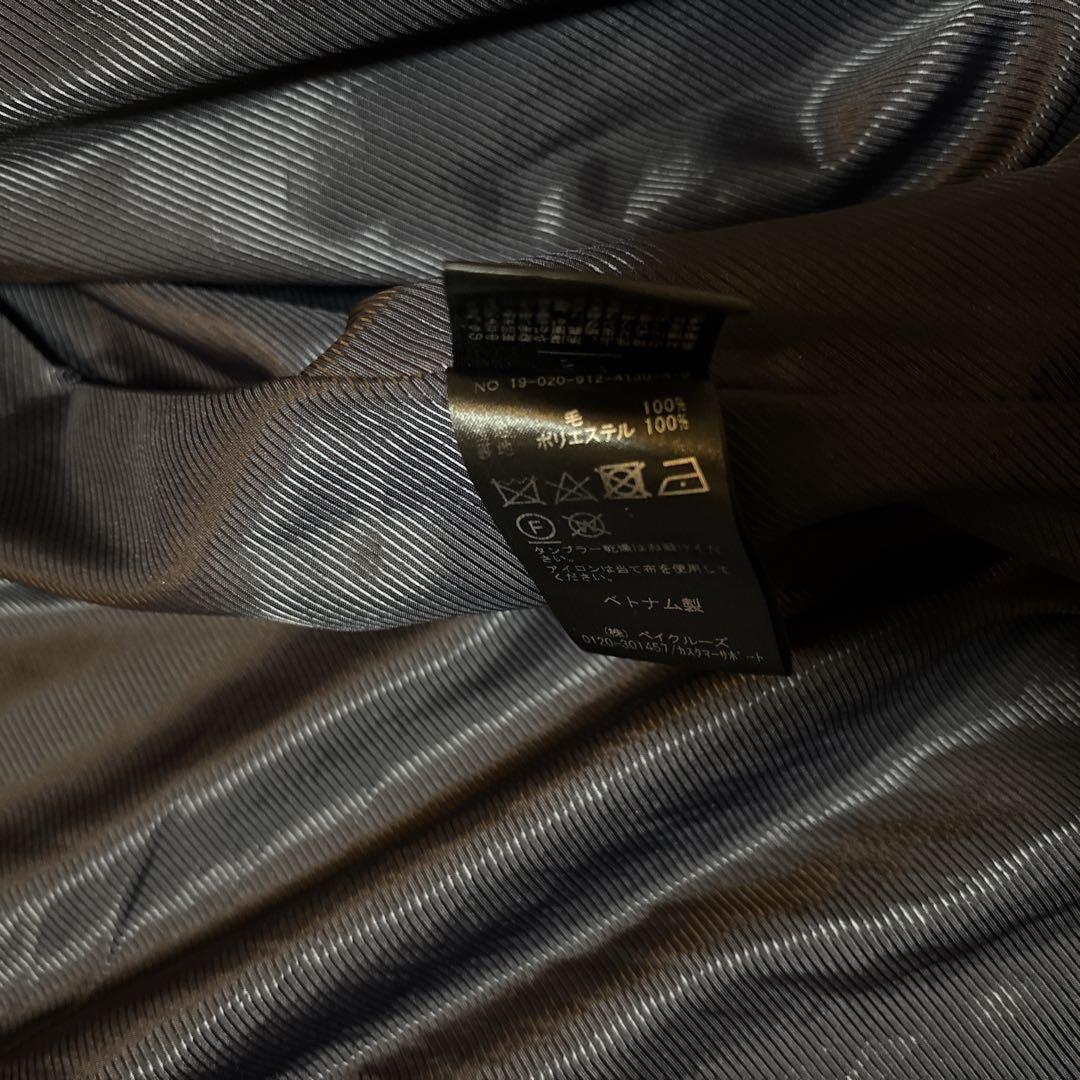 スローブイエナ SUPER100 メルトン ビックラペル ロングコート 36