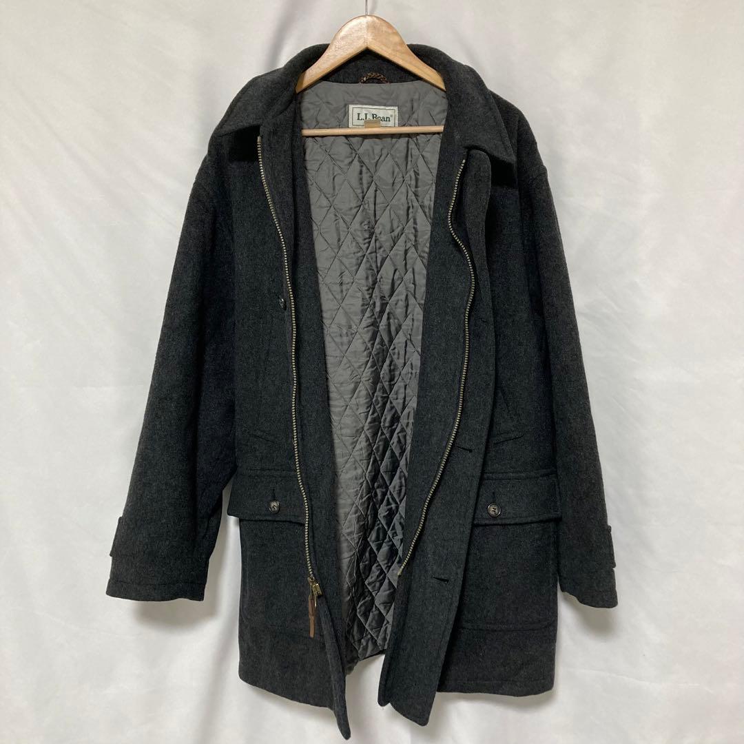 90s l.l.bean ウールジャケット L 古着 ビンテージ キルティング