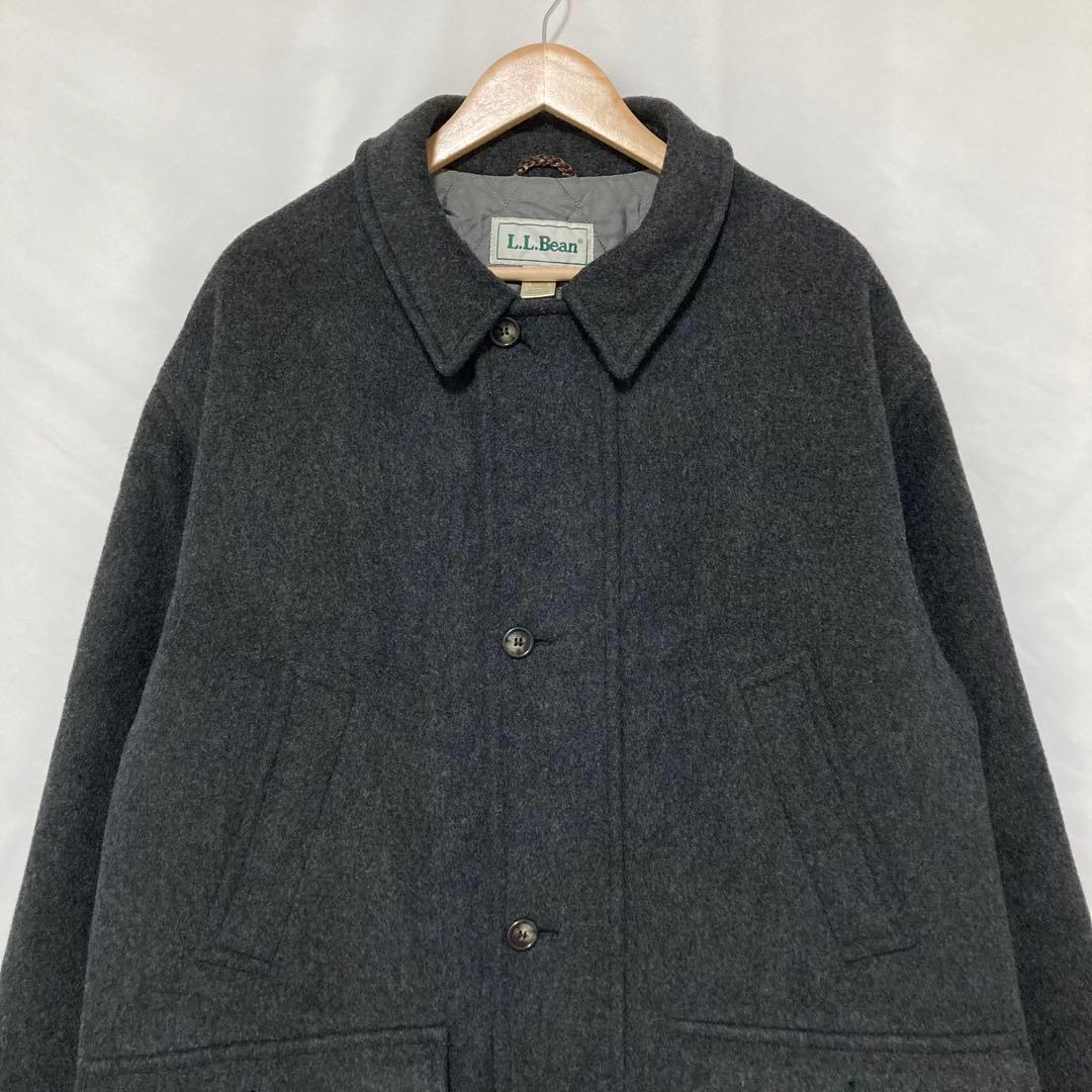 90s l.l.bean ウールジャケット L 古着 ビンテージ キルティング