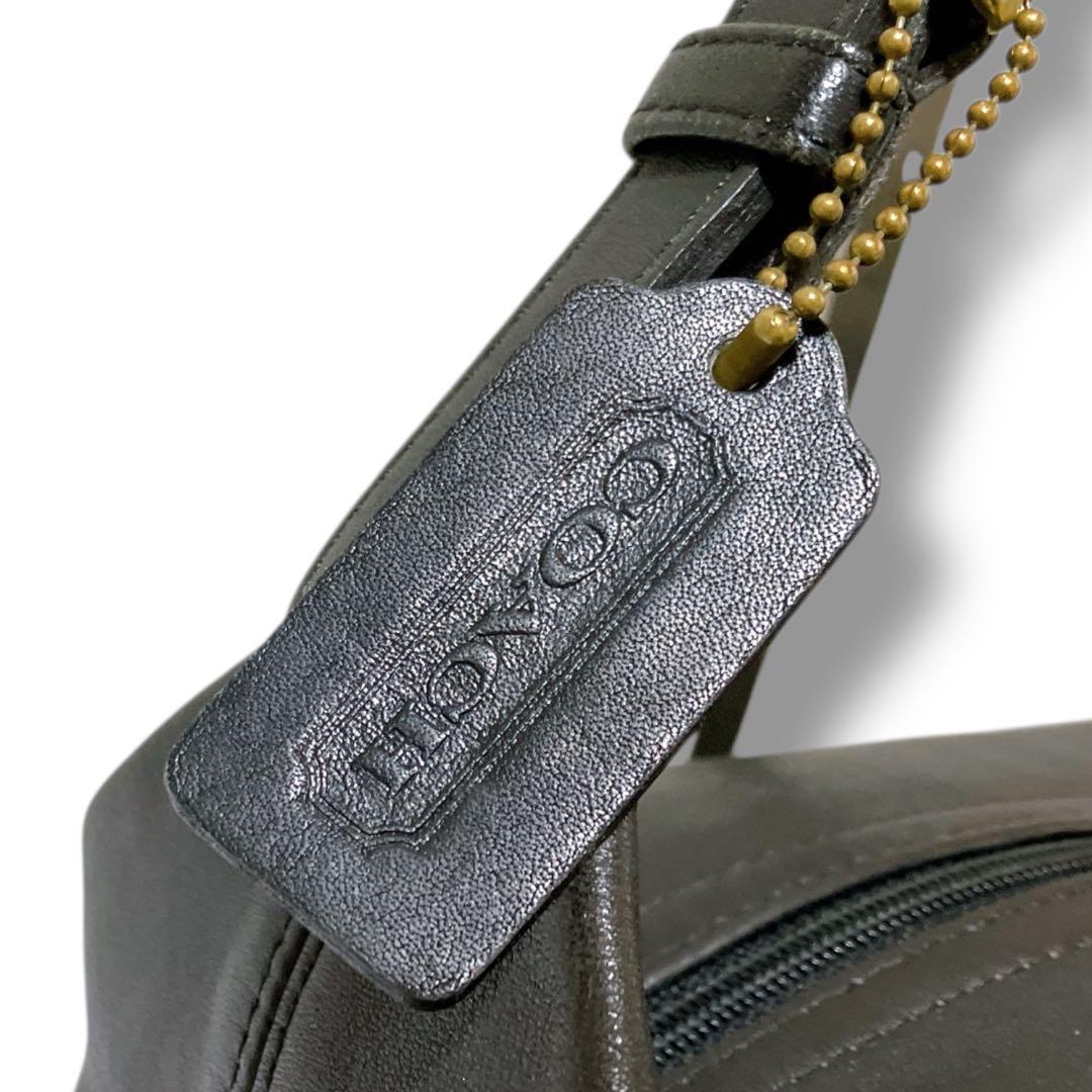 オールドコーチ 良品 ヴィンテージ レザー アクセサリーポーチ ダークブラウン