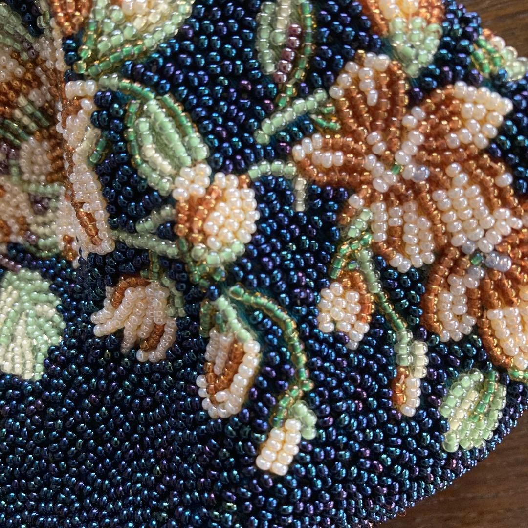 総ビーズバッグ　昭和レトロ　和装　がま口