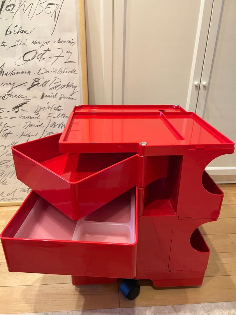 【正規品】Joe Colombo B-LINE ボビーワゴン 2段 レッド