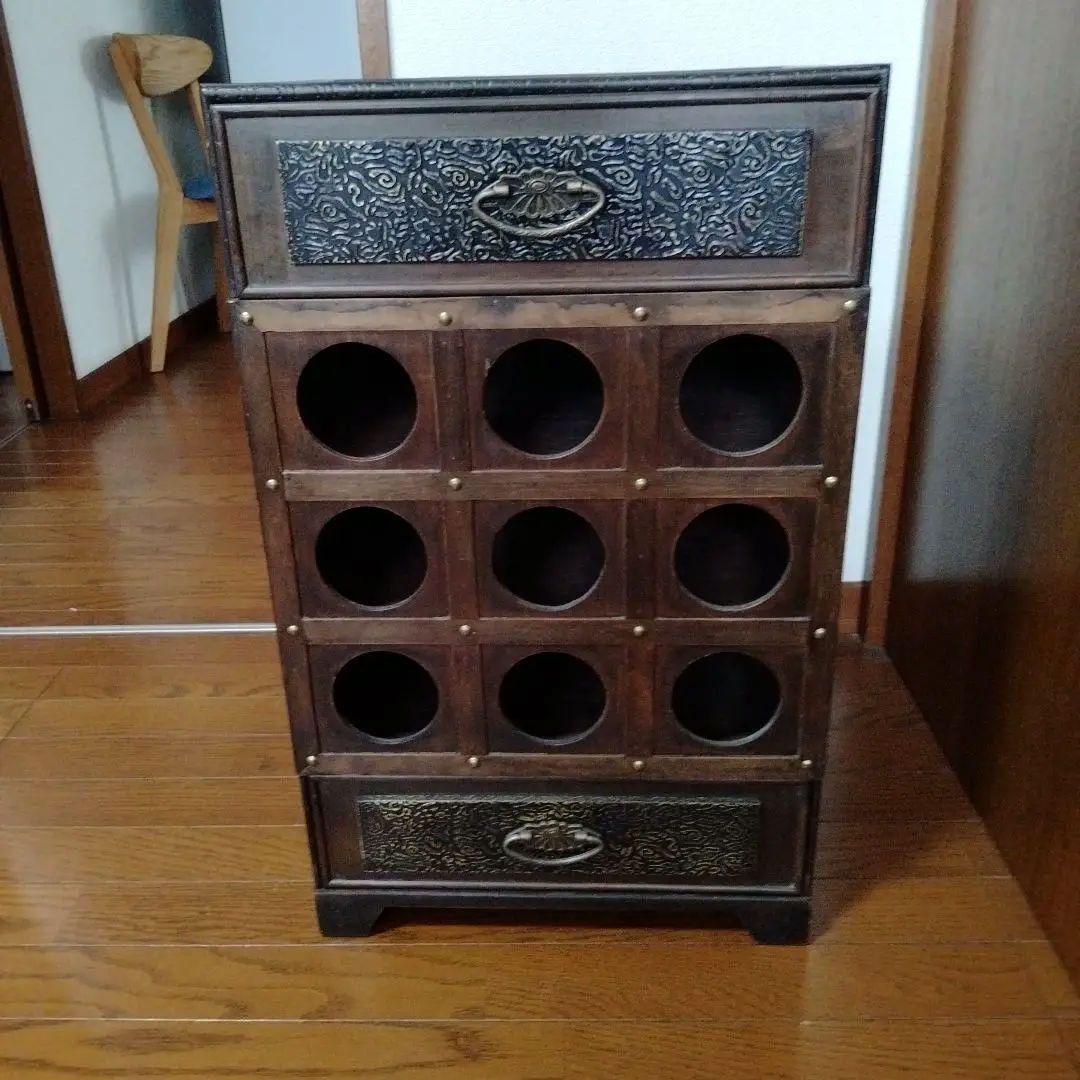 ワインラック　レトロ/ヴィンテージ　古民家/蔵出し/古道具　希少　シェルフ