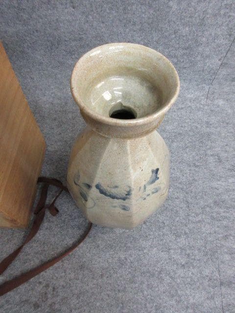 李朝染付青花面取徳利箱附き [B26266]