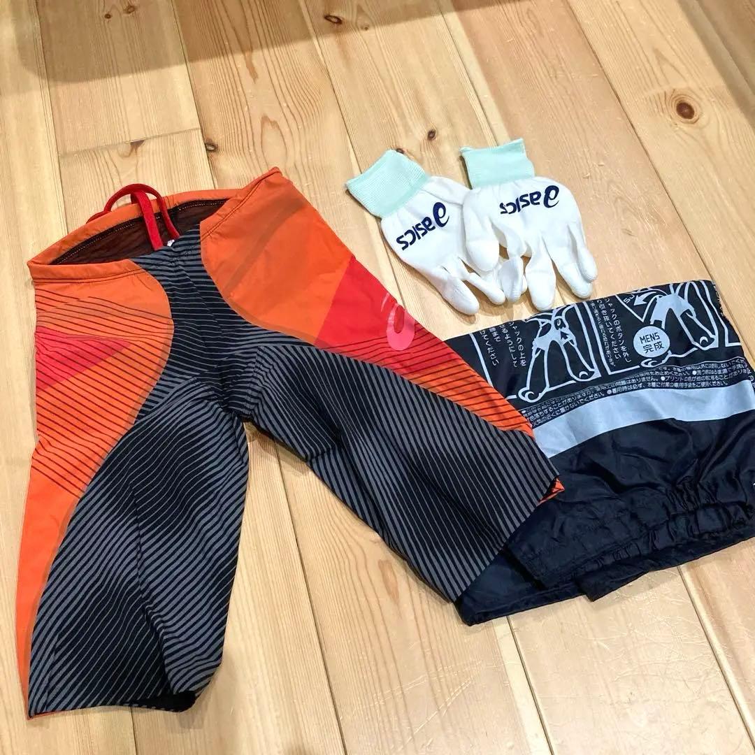 asics アシックス　競泳水着　高速水着トップインパクト Sサイズ　3点セット