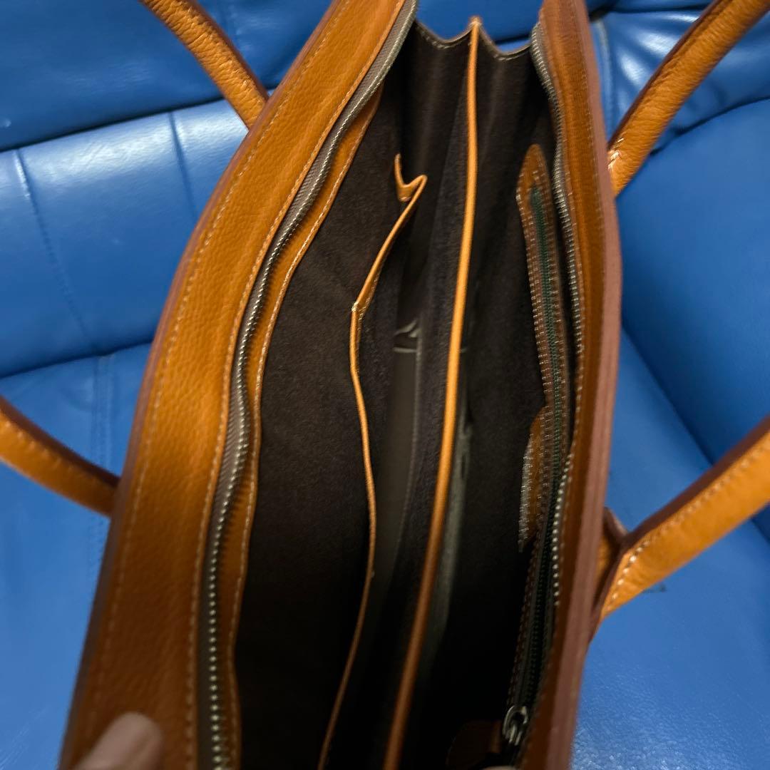 新品未使用-天皇家御用達ブラウンメンズトートバッグ