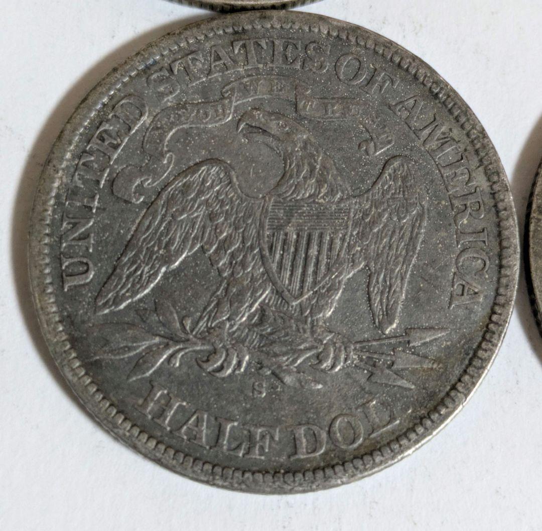 大*生様 アメリカ 銀貨  25セント シーテッドリバティハーフダラー 4