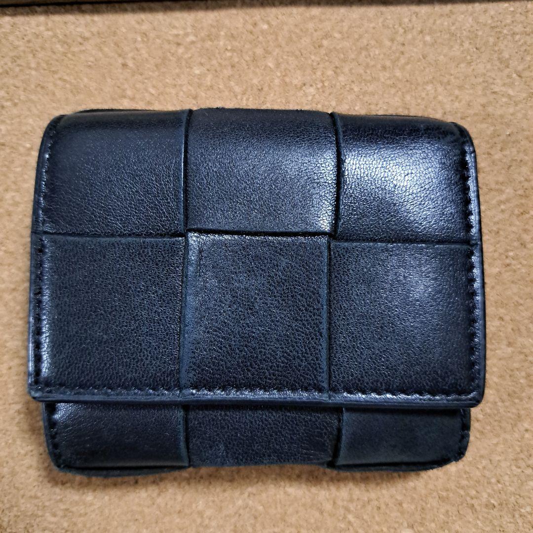 ボッテガヴェネタ カセット 三つ折り財布 ブラック