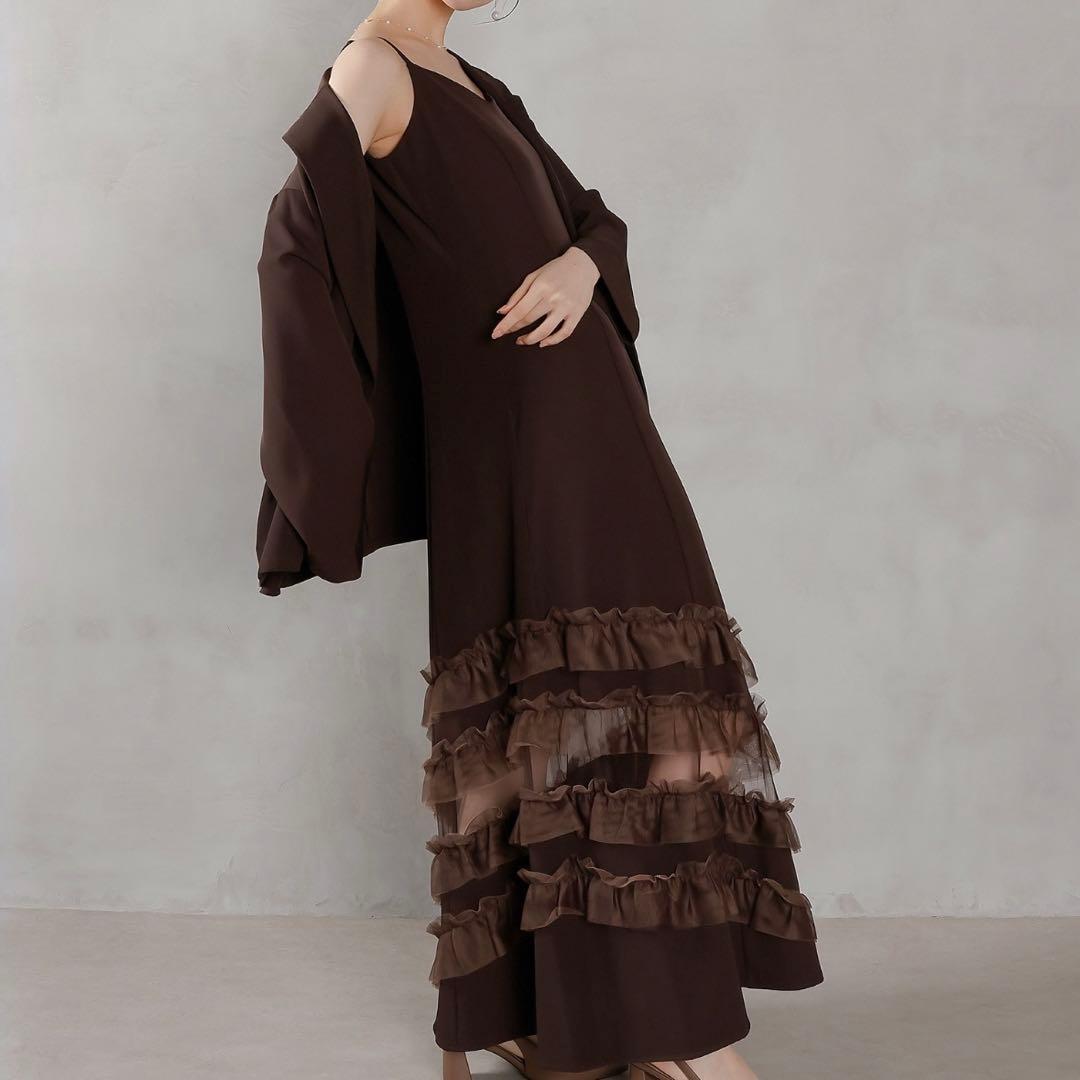 Kana 裾フリルキャミワンピース ジャケット 2点セット