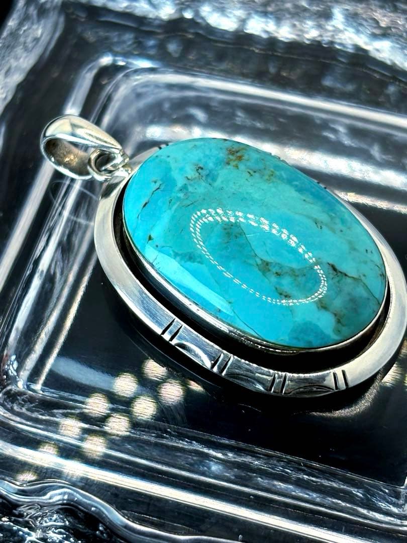ターコイズ　ネックレス　トップ　インディアンジュエリー