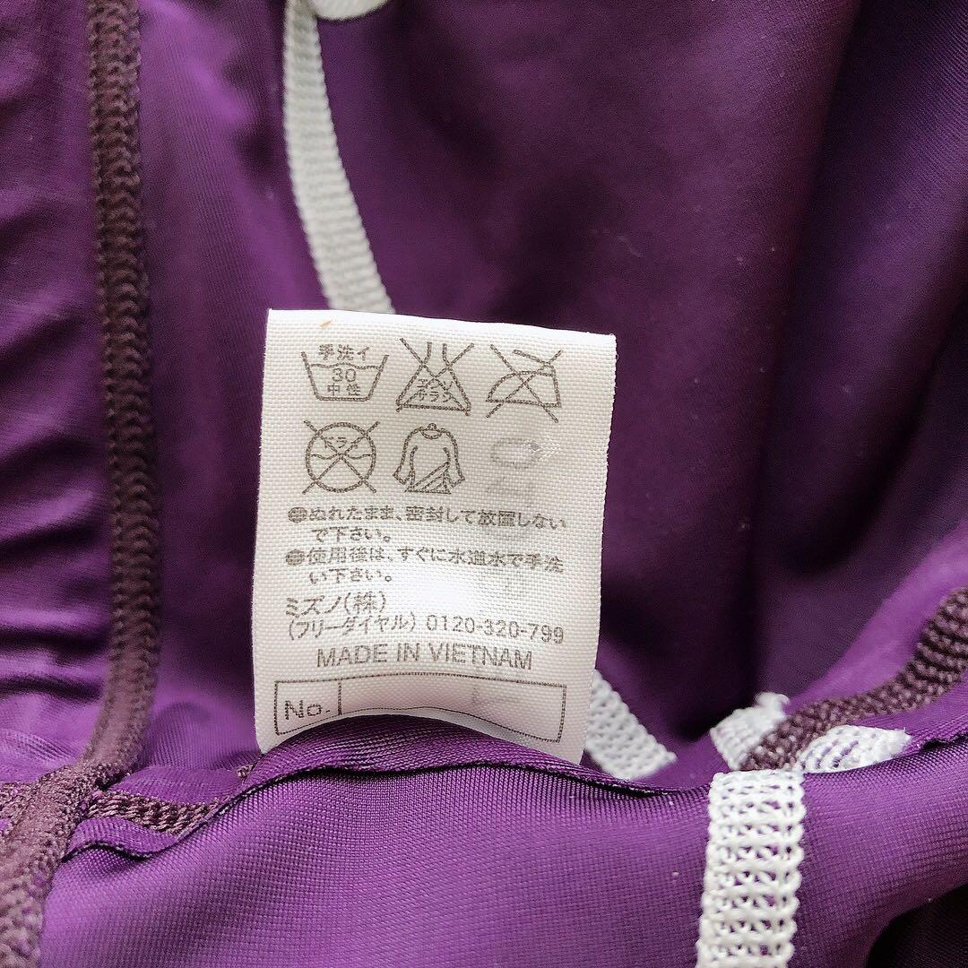 Mizuno 競泳水着 アクセルスーツ ロングスパッツ 紫 赤 Lサイズ