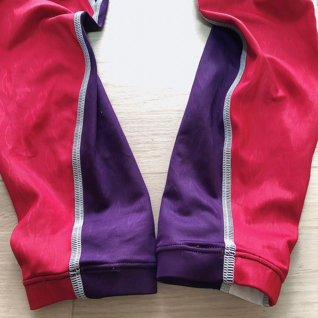 Mizuno 競泳水着 アクセルスーツ ロングスパッツ 紫 赤 Lサイズ