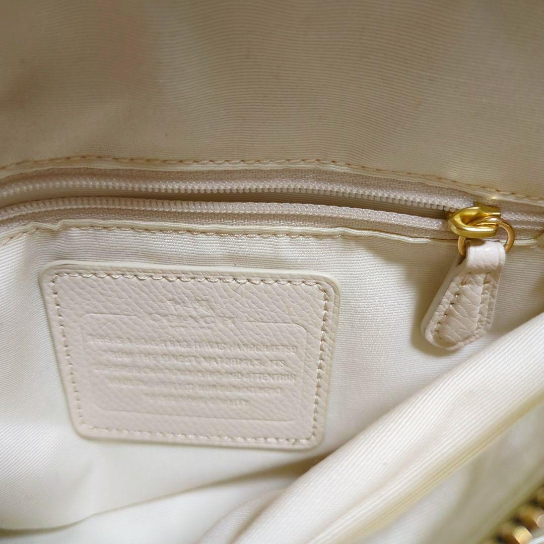 美品　COACH ネイビー レザー ショルダーバッグ f37762 2way