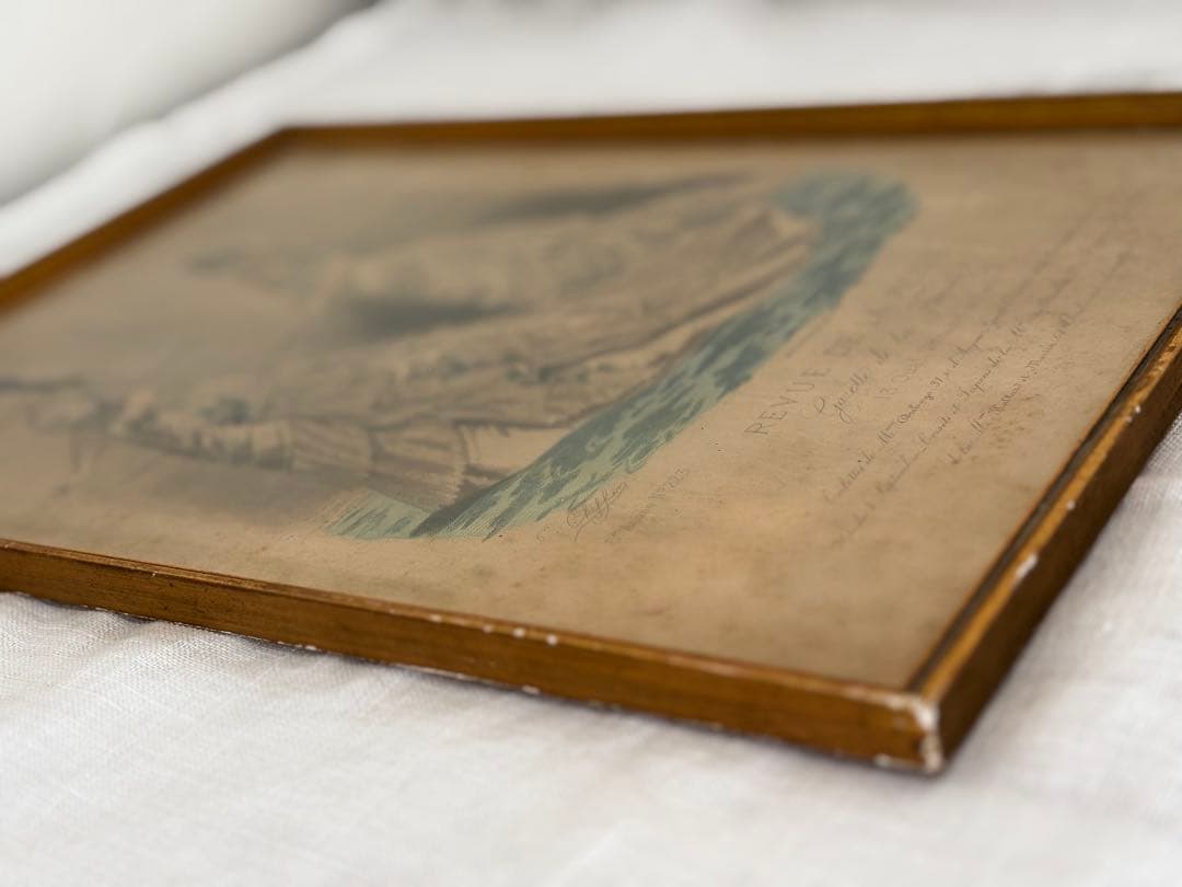 フランス　蚤の市　19世紀　額　ブロカント