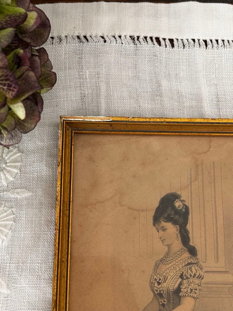 フランス　蚤の市　19世紀　額　ブロカント